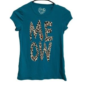 Belle Du Jour Blue Short Sleeve Graphic Tee Girl's Size L